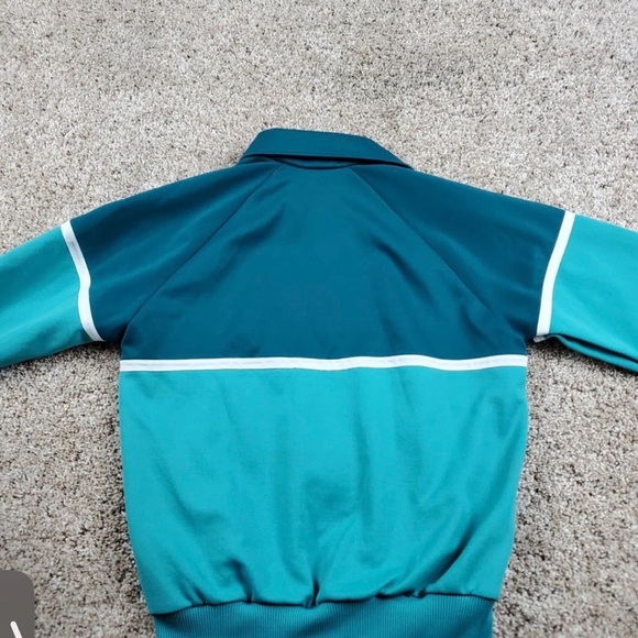 Vintage Adidas Teal & Dark Teal Zip Track Jacket - Picture 3 of 5